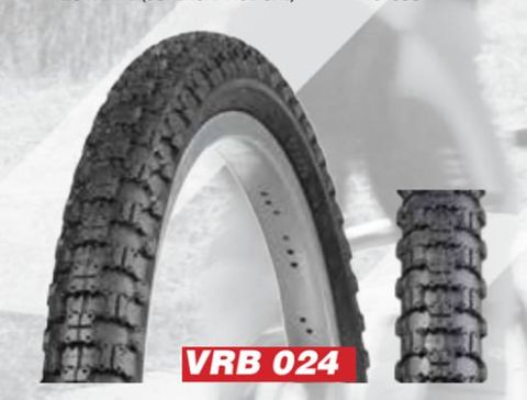 16 x 1.75 (47-305) Tyre - Black With BMX Tread. Vee Rubber. See 4885