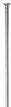 310mm Mach 1 No Thread Spoke, Straight Pull - Silver, 14G/2.0mm, Stainless, Includes Nipple, Sold Individually