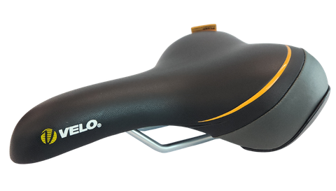 260 x 190mm Ladies Saddle - Vinyl Top, Upright Relaxed Riding, 447g, Velo Plush Boing VL6090