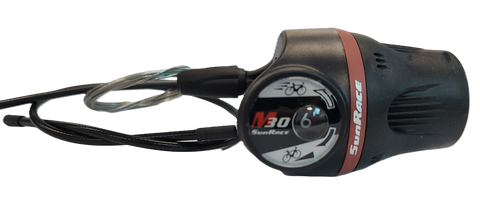 Right Grip Shifter, 6 Speed - Index, Sunrace