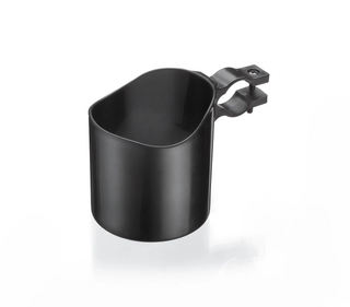 BIDON CAGE - Cup holder, PR material, fit 19-22.2mm h/bar, black, fits soft drink cans!