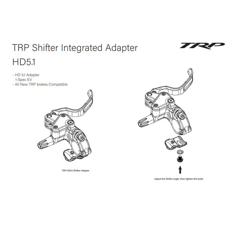 TRP DHR EVO PRO/EVO X Left Hand, SHIMANO EV Mod. HD5.1, Shifter/dropper post adaptor kit for TRP C2.3RX/EVO PRO