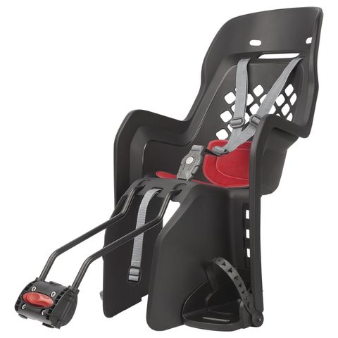 Baby seat, Polisport, JOY, Q/R FRAME MOUNTING SYSTEM, Joy 29'' / Small Frames, (longer bar allows extra clearance over the rear wheel) Extra ventilation design, Dark Grey