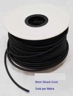 BUNGEY CORD - Little Grippa, 8mm Shockcord, 3 Metre Length with Clasp