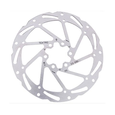 160mm 6 Bolt Rotor, 1.8mm - Stainless Steel, High Heat Tolerance, T25 Bolts Included, Tektro