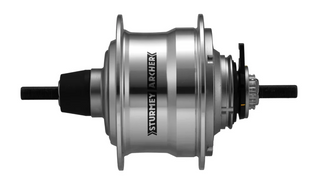 "NEW" - Hub, Sturmey Archer, 5 speed, alloy, Mod.RX-RF5, 36H, L: 135 x 185mm, silver, w/TSC50 twist shifter, w/18T cog