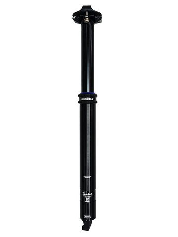 "NEW" - DROPPER SEAT POST - Mod.BUNKER 2.0, alloy, Dia.34.9mm, L: 372mm, travel: 125mm, w/o remote lever, w/1600mm housing + 1800mm wire, w/TURNON logo, black.