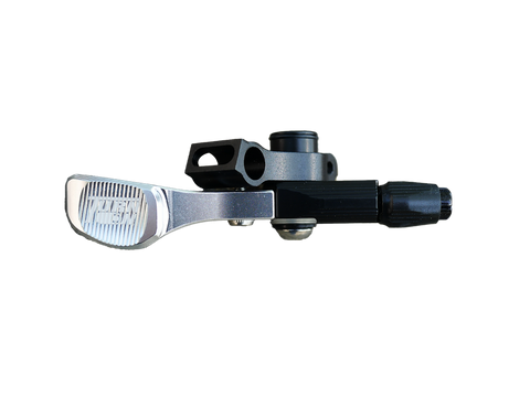 "NEW" - REMOTE FOR DROPPER SEAT POST - Mod.Bunker 1-BY remote, alloy, silver, w/TURNON logo.
