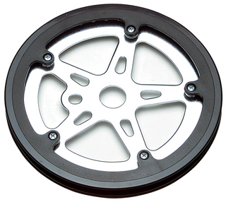 "NEW" - CHAIN RING  1/2 x 1/8 x 40T, for OPC, with Black Double Guard,  SILVER