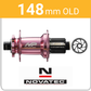 WHEEL - 27.5/650B Jetset AM-30HO+ ARCOS 32H W/j Black Rim, 8/11 SPEED 12mm T/A (148mm OLD) 6 Bolt Disc Sealed Novatec (X6 - R660 Hub Body) Boost Pink Hub, SILVER Spokes