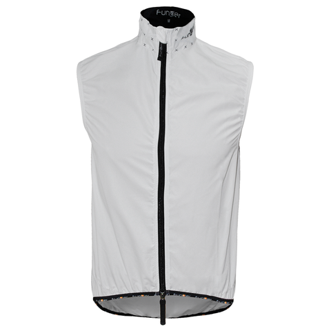 WHITE PRO WIND VEST  -  FUNKIER Pinarello, 100% Polyester, Mens  -  SMALL