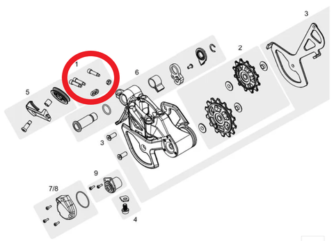 TRP B-screw/Limit screw replacement kits, for EV12 RD-M9050