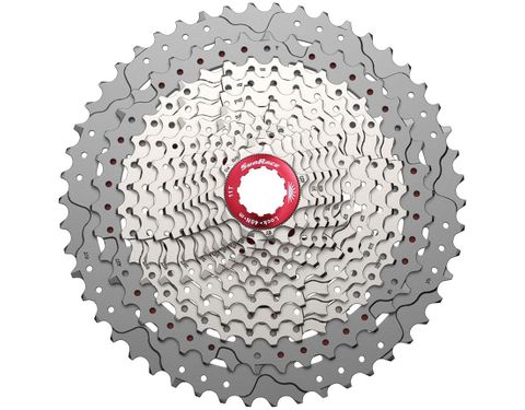 12 Speed Cassette, 11-50T - Metallic Silver, For HG & SRAM Road. Not for XD, Sunrace