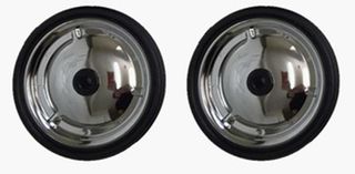 Spare Training Wheels, for 12" , Steel wheels, black tyres,100mm, 2/set