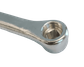 170mm - Left Diamond Taper Crank Arm - 30mm Offset, Chrome Plated Steel