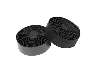 Handlebar cushion tape, super anti-slip/shock proof, Thickness: 3.5mm, 200 x 3cm, diamond embossed, black plug, w/finish tape