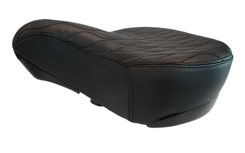 255 x 265mm Comfort Saddle, Soul Cruiser - Quilted Stitching, Dual Comfort, Coils, Clamp Included, GS913