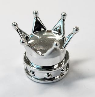 Valve Cap SILVER Crown, A/V (Sold Individually)