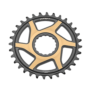 TRP Chainring CR-M9050, 12 speed 30T Boost 3mm offset Chainring Cinch Interface, Duotone (Sandblasted Black / Gold)