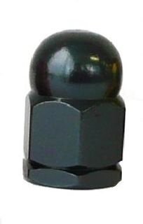 ALLOY AXLE NUT - 3/8" x 26, Height 25mm, Black
