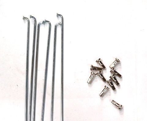 264mm Spokes - 14G/2.0mm, Steel, Includes Nipples, Bag of 144