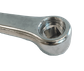 127mm - Left Diamond Taper Crank Arm - 5mm Offset, Silver Chrome Plated Steel