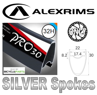 WHEEL - 700C Alex PRO30 32H W/j Black Rim,  FRONT Q/R (100mm OLD) Centerlock Disc Sealed Novatec Black Hub,  Mach 1 SILVER Spokes