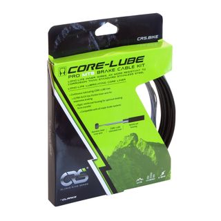 BRAKE CABLE - PREMIUM MTB INNER & OUTER, 1500 & 2800mm Marine grade long life S/S cables,  3000mm Core Lube Linear/Compressionless housing  inc qty 6 Alloy ferrules + Ends & Donuts