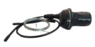 Twist shift w/inner wire, set 5 speed , right side only   L 1850mm, Sunrace