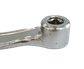 140mm - Left Diamond Taper Crank Arm - 33mm Offset, Silver Chrome Plated Steel