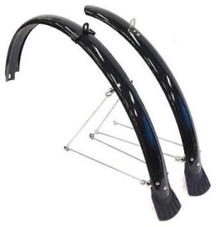 MUDGUARD  -  Mudguard, set, fit 700C, W: 55mm, stay length: 380mm, (w/POP OFF 3 Stays)