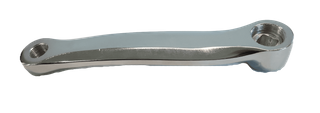 165mm - Left Diamond Taper Crank Arm - 32mm Offset, Polished Chrome Plated Steel