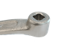 165mm - Left Diamond Taper Crank Arm - 32mm Offset, Polished Chrome Plated Steel