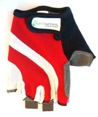 RED GLOVES  -  PRO SERIES, Amara Palm with Gel Inserts, Red, LARGE