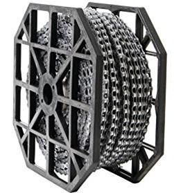 CHAIN ROLL - 9 Speed - CLARKS - 150m length on reel (11,811 Links) - SILVER - E-Bike - High tensile strength (860kgf-min) - Connect Links NOT Included
