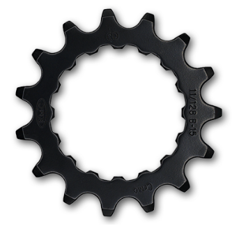 Drive Sprocket (Front) Bosch Gen2,  1/2 x 11/128" x 15T,  cr-moly, black,  for E-Bike   Quality KMC product - Direct Mount suits S/S, 8,9,10,11,12speed compatible