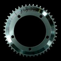 130mm BCD, 5H Road Chainring, 46T - Single Speed, 1/2" x 3/32", Alloy, Silver, Lasco