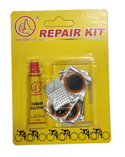 Repair Kit Card - 6x25mm Cold Patches, Rubber Solution & Metal Grater