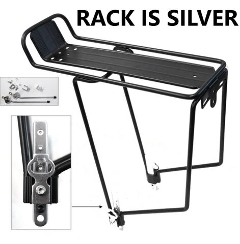 CARRIER - Rear Carrier, For 26"-700C Bikes, Alloy, SILVER