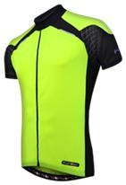 YELLOW KIDS JERSEY  -  FUNKIER Firenze Short Sleeve Jersey, Full Zip, YELLOW Size 8