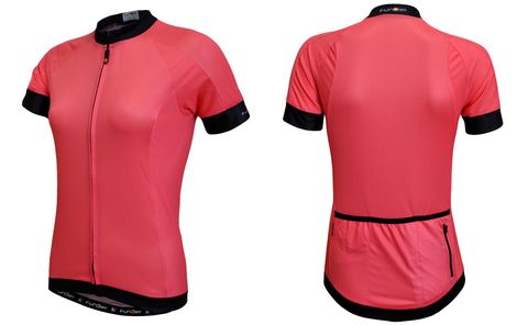 PINK JERSEY  -  Funkier Parma, Short Sleeve, Full Zip, Womens XXL
