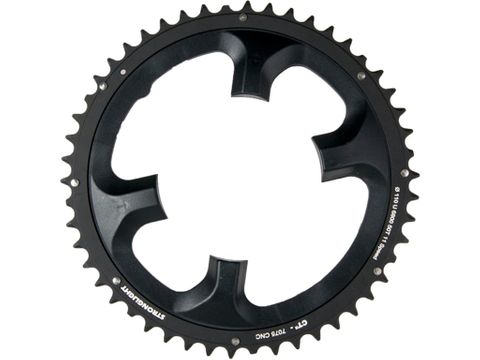 110mm BCD, 4H Road Chainring, 50T - Outer, 11 Speed, 7075-T6 CT2 Black, Shimano Ultegra & Di2 FC-6800 Comp., Stronglight 273713