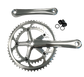 175mm x 39/53T Road Chainwheel Set - Diamond Taper, 130mm BCD, 24mm Offset, Replaceable Chain Ring, Silver