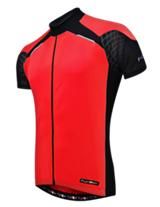 RED KIDS JERSEY  -  FUNKIER Firenze Short Sleeve Jersey, Full Zip, RED, Size 10