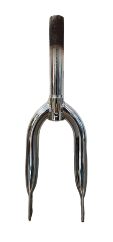 12" - O.D. 25.4mm, I.D. 21.1mm - Threaded Chrome Plated BMX Fork, 65mm Clearance