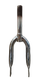 12" - O.D. 25.4mm, I.D. 21.1mm - Threaded Chrome Plated BMX Fork, 65mm Clearance