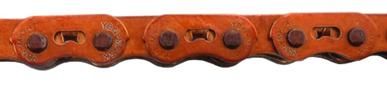 *** CLEARANCE ***  CHAIN - 1/2 x 1/8 x 112L, Teflon Coated, Heavy Duty, ORANGE