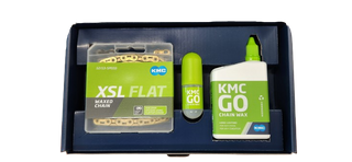 "NEW" KMC GO Waxed Limited Edition Box | XSL Flat 12/13 Speed Ti-N Gold Chain | 150ml + 15ml Wax