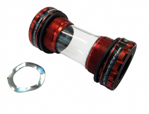 "NEW" - BOTTOM BRACKET SET - Mod.R-GXP, plastic alloy, for SRAM Truvative system, RED w/2 sealed bearing, for BB 68mm & 73mm
