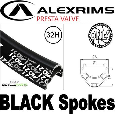 WHEEL - 29er Alex MD21 32H P/j Black Rim,  8/11 SPEED 12mm T/A (148mm OLD) Centerlock Disc Sealed Novatec BOOST Black Hub, BLAKC Spokes